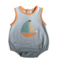 Sailboat Applique Boys Bubble