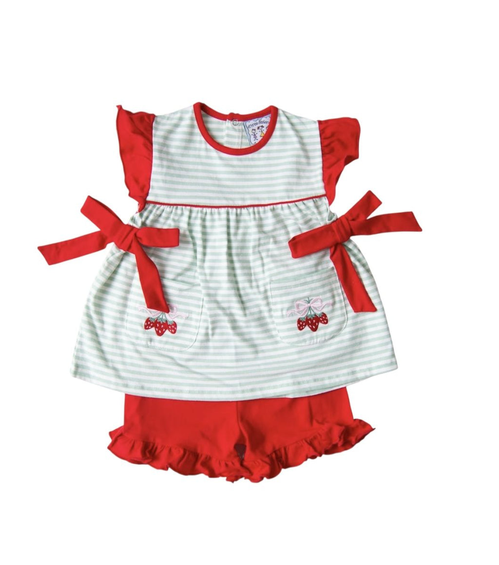 Strawberry Tie  Short Set