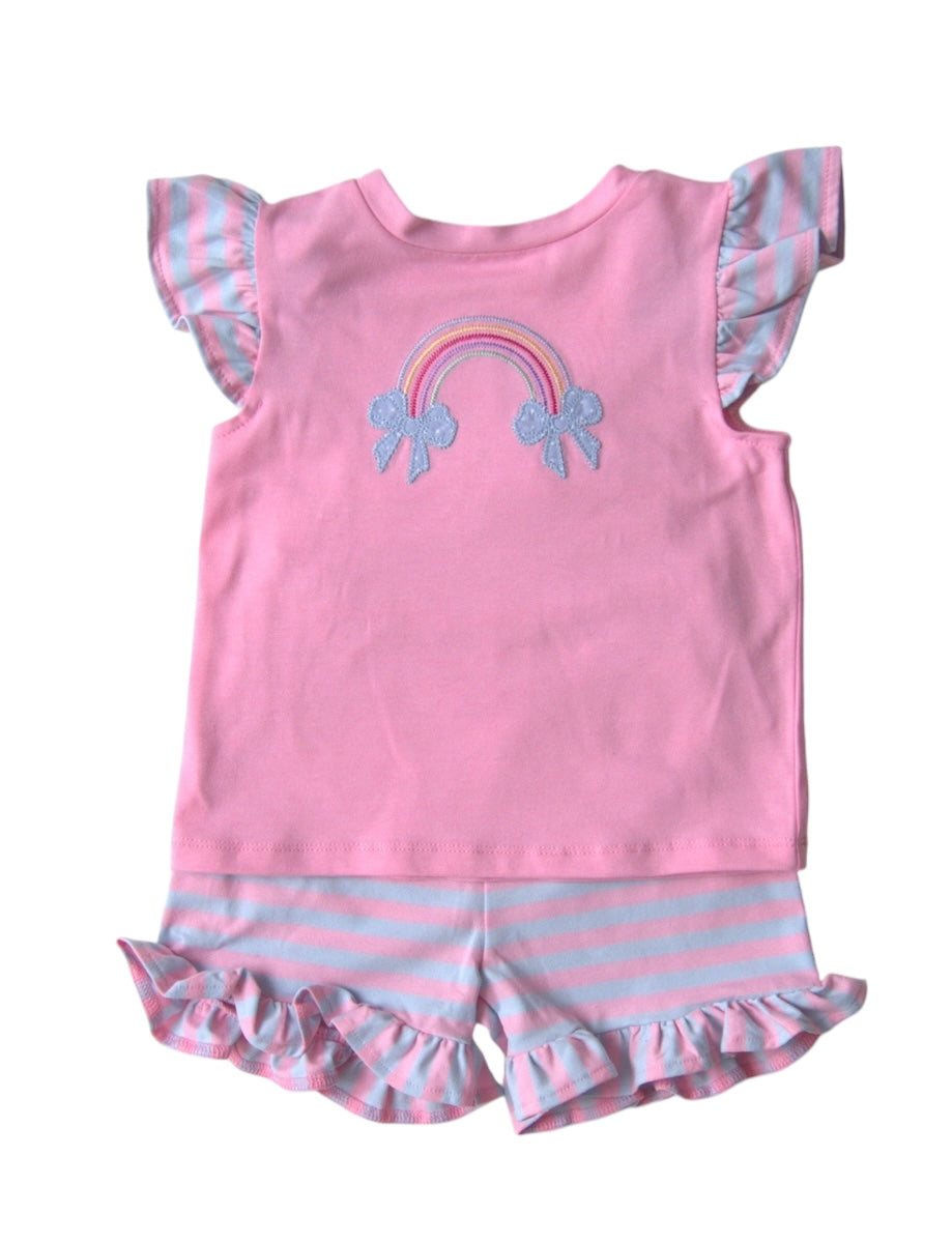 Rainbow Applique Short Set