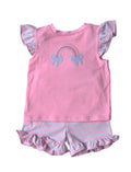 Rainbow Applique Short Set