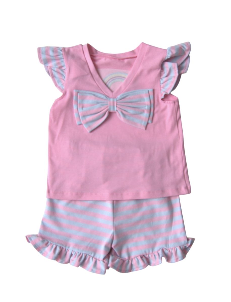 Rainbow Applique Short Set